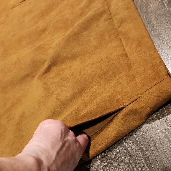 ❤️ NWOT! J CREW FACTORY A-LINE FAUX SUEDE MINI SKIRT, 8 AND 10 - Picture 6 of 12